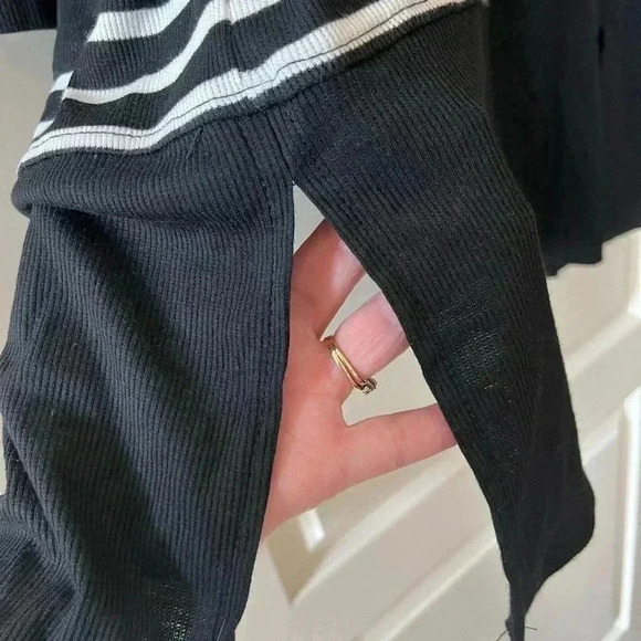 Workshop Black & White Striped Cardigan Women’s size Small - Picture 9 of 13